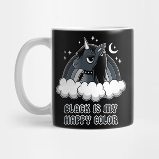 Black unicorn Mug